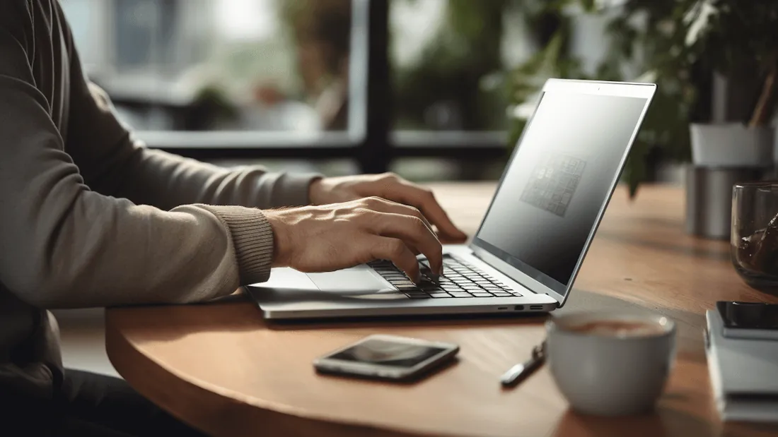 Property owner working on a laptop at home